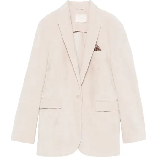 Corduroy Jacket Cream , female, Sizes: XL, L - Circolo 1901 - Modalova