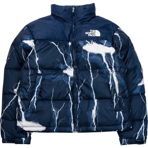 Retro Nuptse Jacke in Blau , Herren, Größe: M - The North Face - Modalova