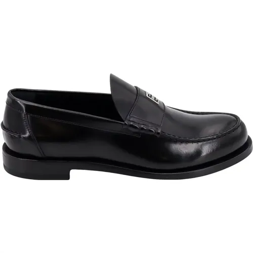Schwarze Loafer Schuhe mit Metall-Logo - Givenchy - Modalova