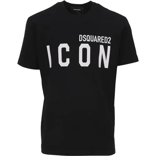 Icon Print T-Shirt Aw20 , male, Sizes: S, M, 2XL, L - Dsquared2 - Modalova