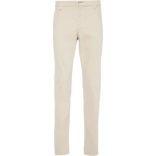 Slim-fit Twill Hose , Herren, Größe: W35 - Dondup - Modalova