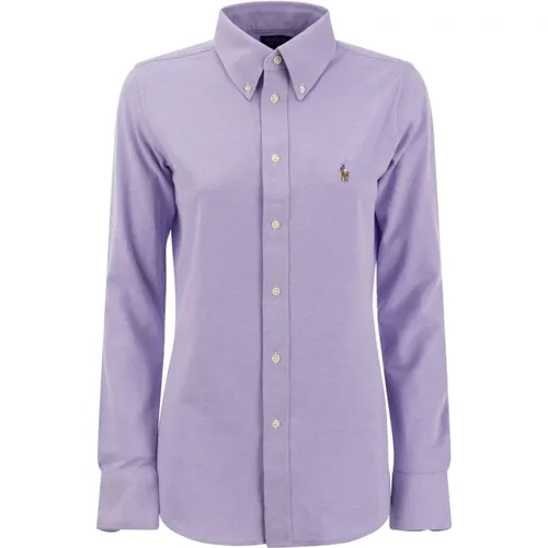 Baumwoll Oxford Hemd mit Spitzem Kragen - Ralph Lauren - Modalova