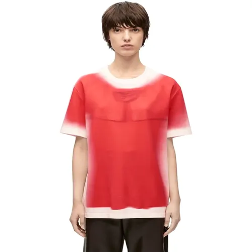 Blurred Cotton Jersey T-Shirt , female, Sizes: S - Loewe - Modalova