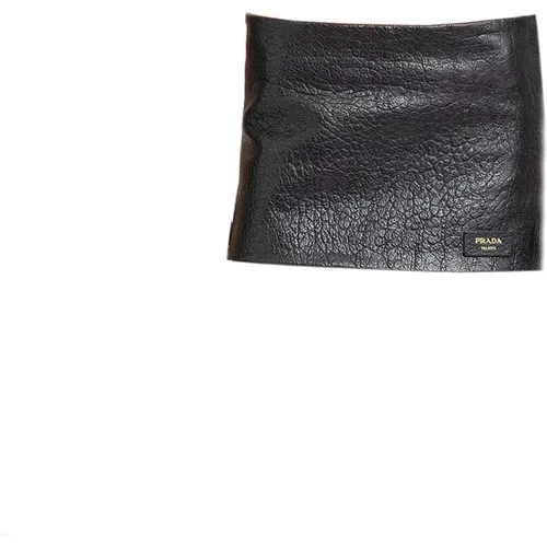 Leather Skirt Aw23 , female, Sizes: 3XS - Prada - Modalova