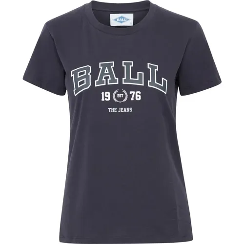 Midnight Damen T-Shirt mit Coolem Druck - Ball - Modalova