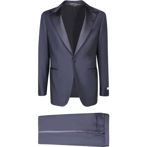 Single-Breasted Wool Suit with Notched Lapels , male, Sizes: M, 2XL - Canali - Modalova