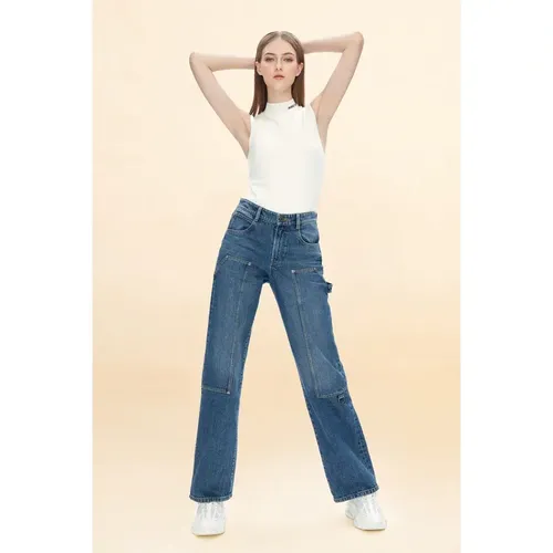 Gerade Cargo Jeans , Damen, Größe: W25 - Miss Sixty - Modalova