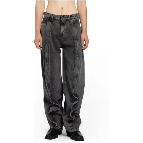 High-Waisted Banana Jeans Grey , male, Sizes: W31 - Y/Project - Modalova