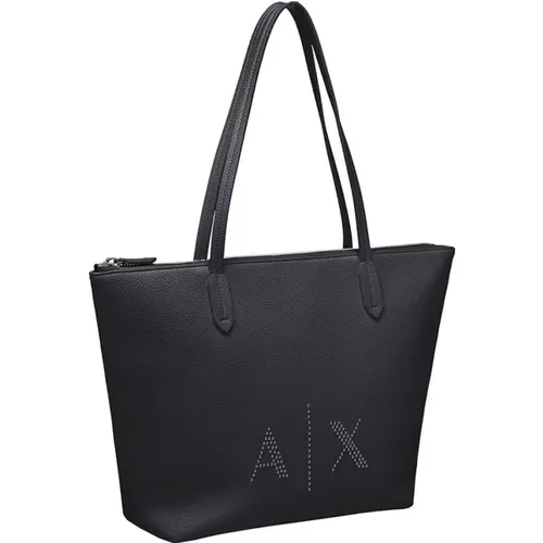 Studded Logo Women Handbag , female, Sizes: ONE SIZE - Armani Exchange - Modalova