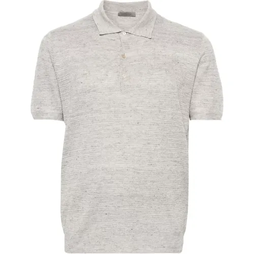 Leinen/Seiden Polo-Shirt , Herren, Größe: 2XL - Corneliani - Modalova