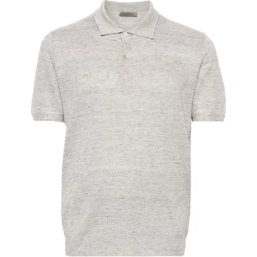 Linen/Silk Polo Shirt , male, Sizes: 3XL, L, 2XL - Corneliani - Modalova