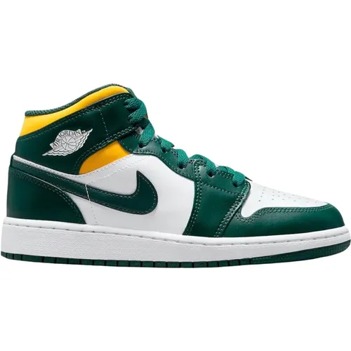 Limited Edition Air Jordan 1 Mid Sonics , female, Sizes: 7 UK, 6 UK, 3 UK, 5 1/2 UK, 2 1/2 UK, 3 1/2 UK, 4 1/2 UK, 5 UK - Nike - Modalova