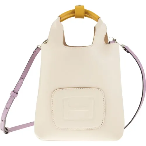 Feminine Mini-Shoppingtasche mit geprägtem H , Damen, Größe: ONE Size - Hogan - Modalova