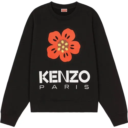 Schwarzer Boke Flower Pullover , Herren, Größe: S - Kenzo - Modalova