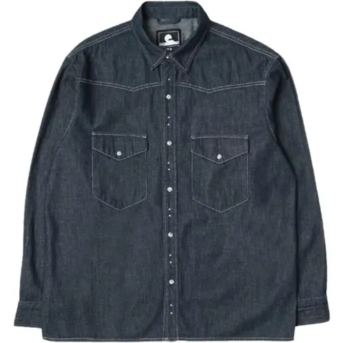 R-Western denim shirt , male, Sizes: M - Edwin - Modalova