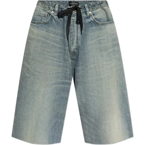 Denim Bermuda Shorts Balenciaga - Balenciaga - Modalova