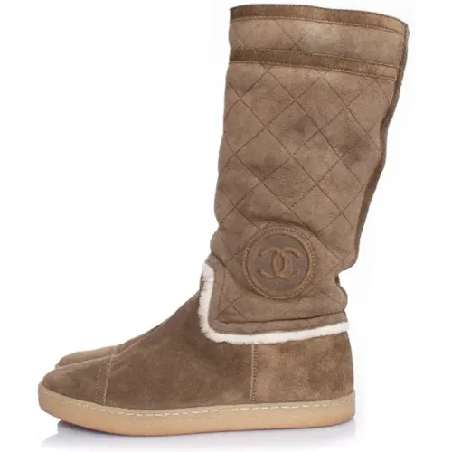 Pre-owned Suede boots , unisex, Sizes: 5 1/2 UK - Chanel Vintage - Modalova