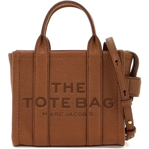 Grained Leather Mini Tote Bag , Damen, Größe: ONE Size - Marc Jacobs - Modalova