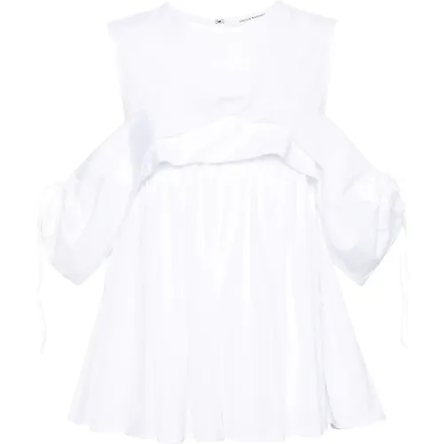 Weiße Baumwoll-Cold-Shoulder-Bluse , Damen, Größe: XS - Cecilie Bahnsen - Modalova