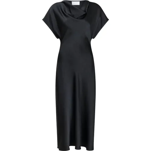 Elegant Sateen Dress , female, Sizes: XS - NEO NOIR - Modalova