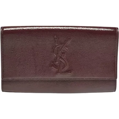 Pre-owned Leather clutches , female, Sizes: ONE SIZE - Yves Saint Laurent Vintage - Modalova