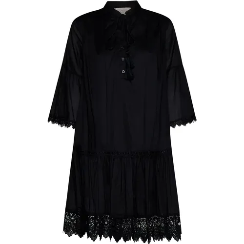 Schwarzes Elegantes Kleid , Damen, Größe: M - Kaos - Modalova