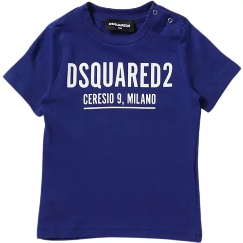 Bedrucktes Baumwoll-T-Shirt mit Rundhalsausschnitt - Dsquared2 - Modalova