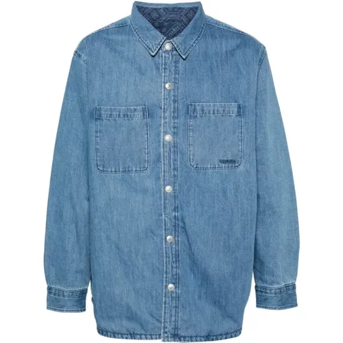 Blaue Denim Hemd Umkehrbares Logo Levi's - Levis - Modalova