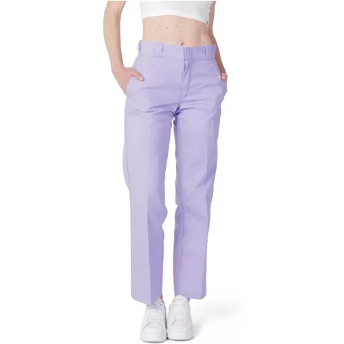 Lila Reißverschluss Knopf Hose Frühling Sommer , Damen, Größe: W32 L30 - Dickies - Modalova