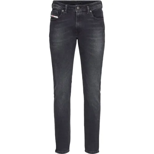 Schwarze Slim Fit Denim Jeans , Herren, Größe: W31 - Diesel - Modalova