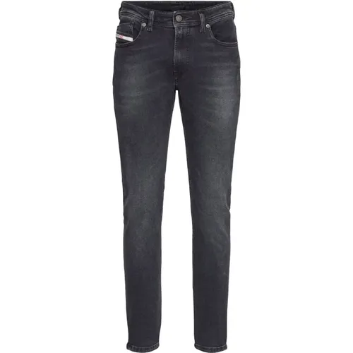 Schwarze Slim Fit Denim Jeans - Diesel - Modalova