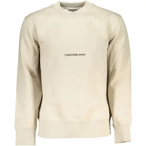 Sweatshirt with Round Neck and Long Sleeves , male, Sizes: 2XL, XL - Calvin Klein - Modalova