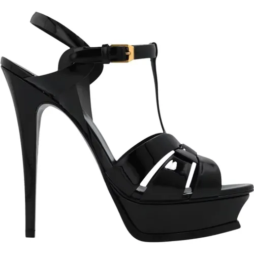 ‘Tribute’ heeled sandals , female, Sizes: 4 UK, 6 UK - Saint Laurent - Modalova