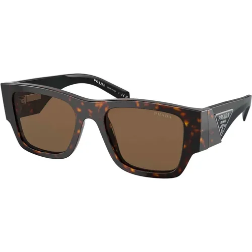 Havana/Dark Sunglasses , male, Sizes: 54 MM - Prada - Modalova