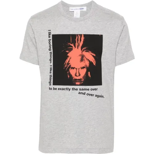 Andy Warhol Cotton T-shirt , male, Sizes: XL, L, M - Comme des Garçons - Modalova