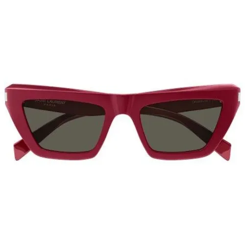 Rote Cat-Eye Sonnenbrille für Damen - Saint Laurent - Modalova