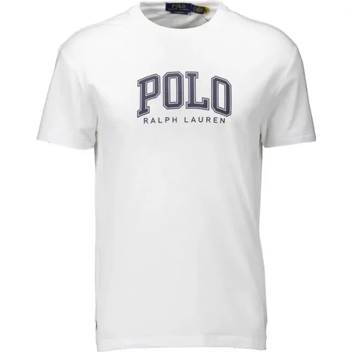 Stilvolles Weißes T-Shirt mit Logo , Herren, Größe: M - Ralph Lauren - Modalova