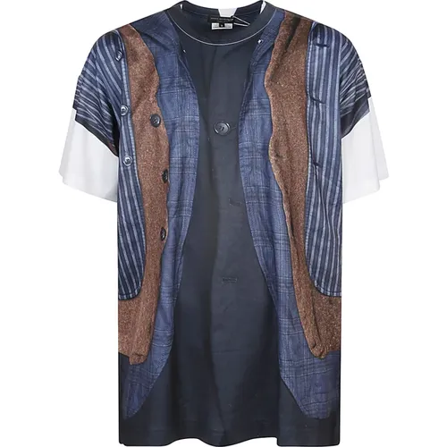 MultiColour Cotton T-shirt Polos , male, Sizes: M - Comme des Garçons - Modalova