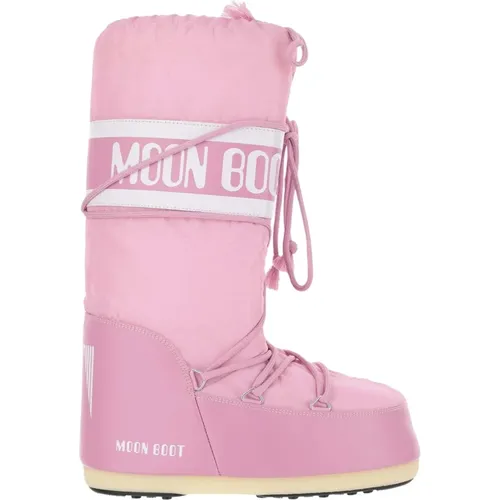 Kultiger Rosa Nylon , Damen, Größe: 39 EU - moon boot - Modalova