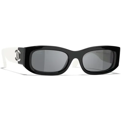 Cc5525 Sunglasses in and Grey , female, Sizes: 52 MM - Chanel - Modalova