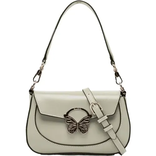 White Leather Handbag with Removable Handle and Strap , female, Sizes: ONE SIZE - Blugirl - Modalova