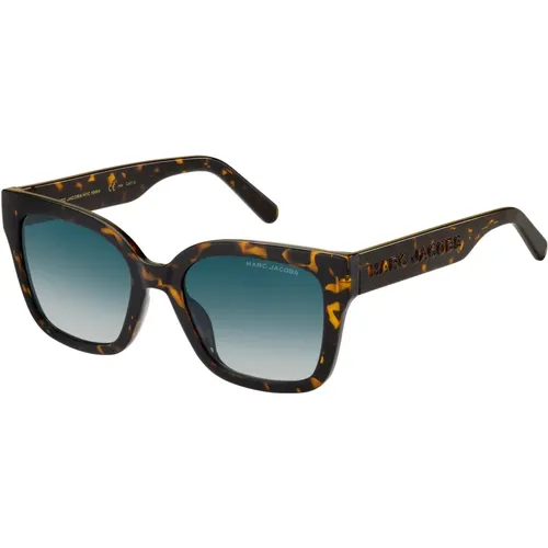 Havana/Light Blue Shaded Sunglasses , female, Sizes: 53 MM - Marc Jacobs - Modalova