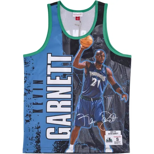 Kevin Garnett Basketball Tank Top , Herren, Größe: L - Mitchell & Ness - Modalova