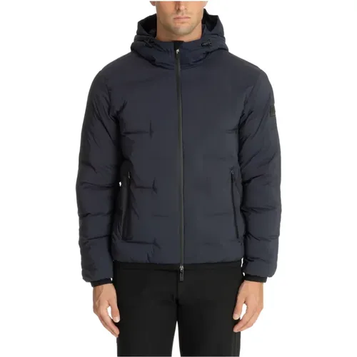 Zip Closure Plain Logo Pockets Jacket , male, Sizes: S, L - Emporio Armani EA7 - Modalova