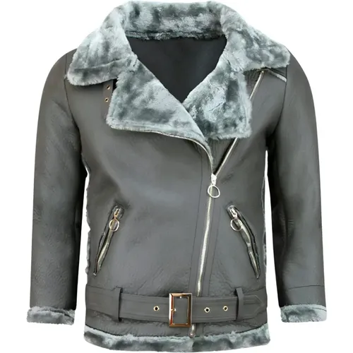 Damen Shearling Jacke - Lederjacke , Damen, Größe: L - Matogla - Modalova