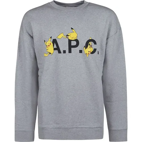 Pokémon Logo Cotton Sweatshirt , male, Sizes: L, M, XL - A.p.c. - Modalova