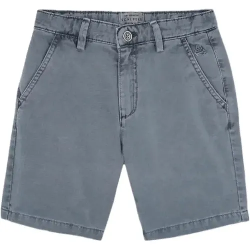 Blaue Baumwoll-Bermuda-Shorts für Kinder - Scalpers - Modalova