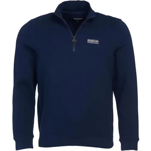 Essentieller Half Zip Sweatshirt Navy , Herren, Größe: M - Barbour - Modalova