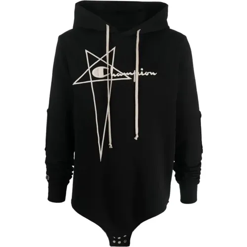 X Champion hooded body , male, Sizes: XL, 2XL, S, M, L - Rick Owens - Modalova