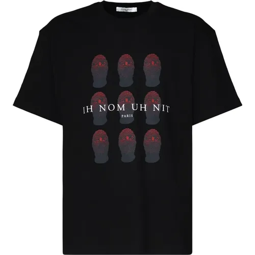 Cotton T-shirt with Red Print , male, Sizes: S, 2XL, XL, M - IH NOM UH NIT - Modalova